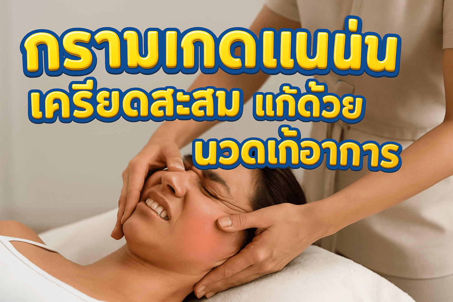 กรามกดแน่น เครียดสะสม แก้ด้วยนวดแก้อาการ นวดผู้สูงอายุ พรธิสาร
