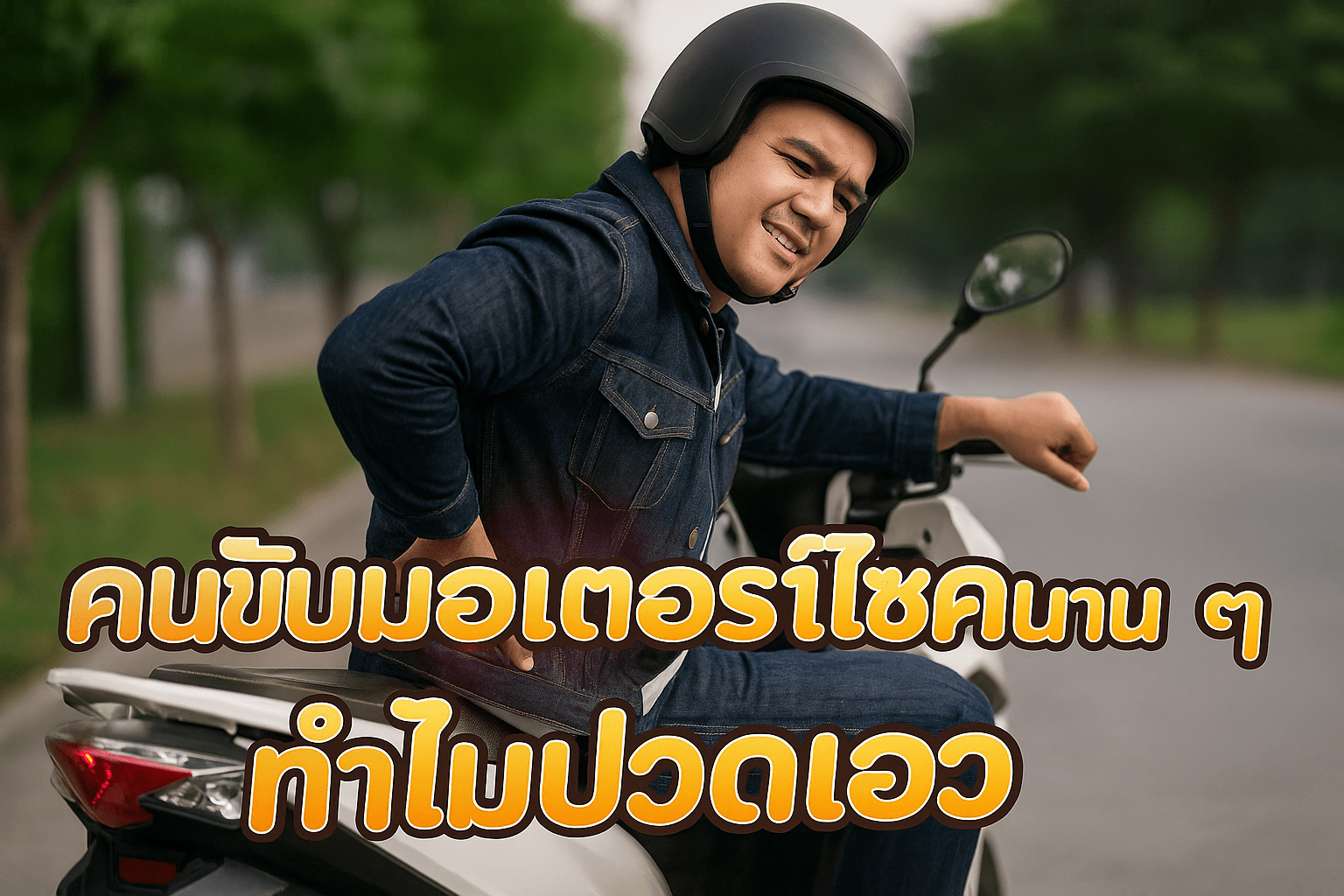 ปวดเอวจากขี่มอเตอร์ไซค์นานๆ อย่าปล่อยไว้ นวดถึงบ้าน รังสิต