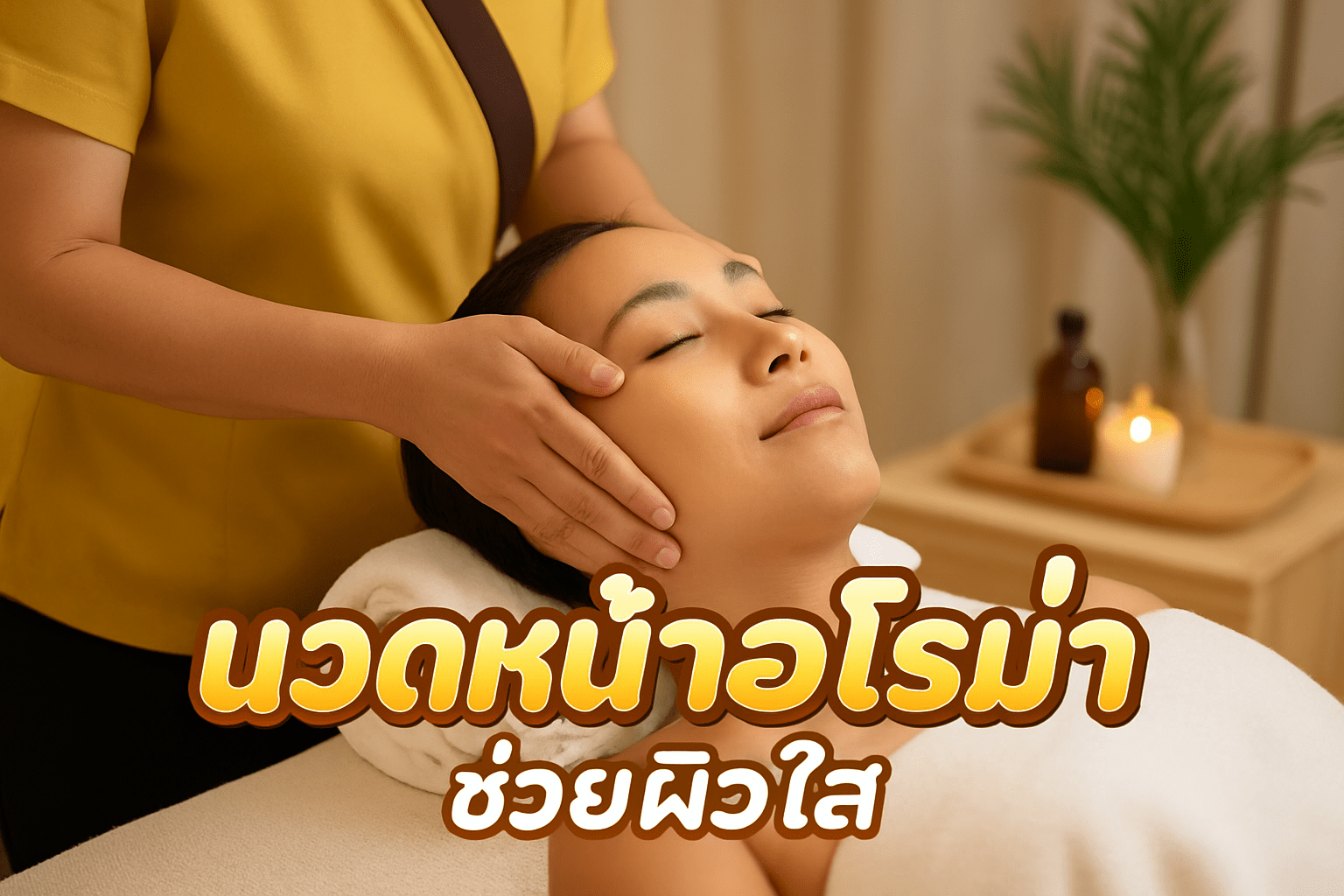 นวดหน้าอโรมา ช่วยให้ผิวสดใส นวดถึงบ้าน ลำลูกกา