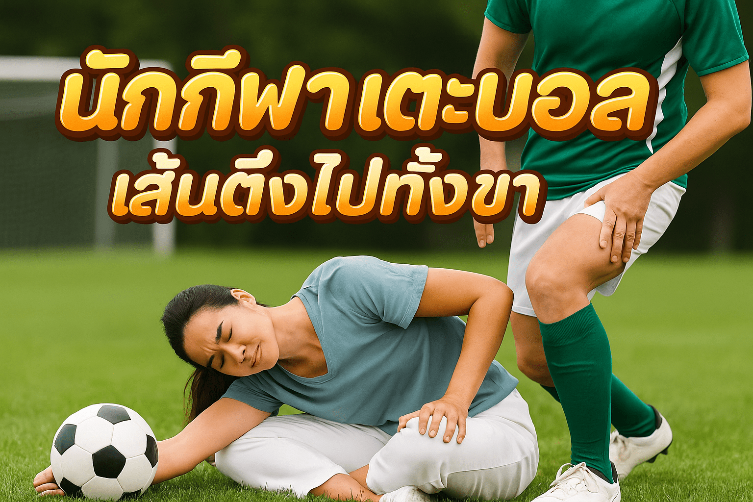 นักกีฬาเตะบอล เส้นตึงไปทั้งขา นวดนอกสถานที่ คลอง 1-8