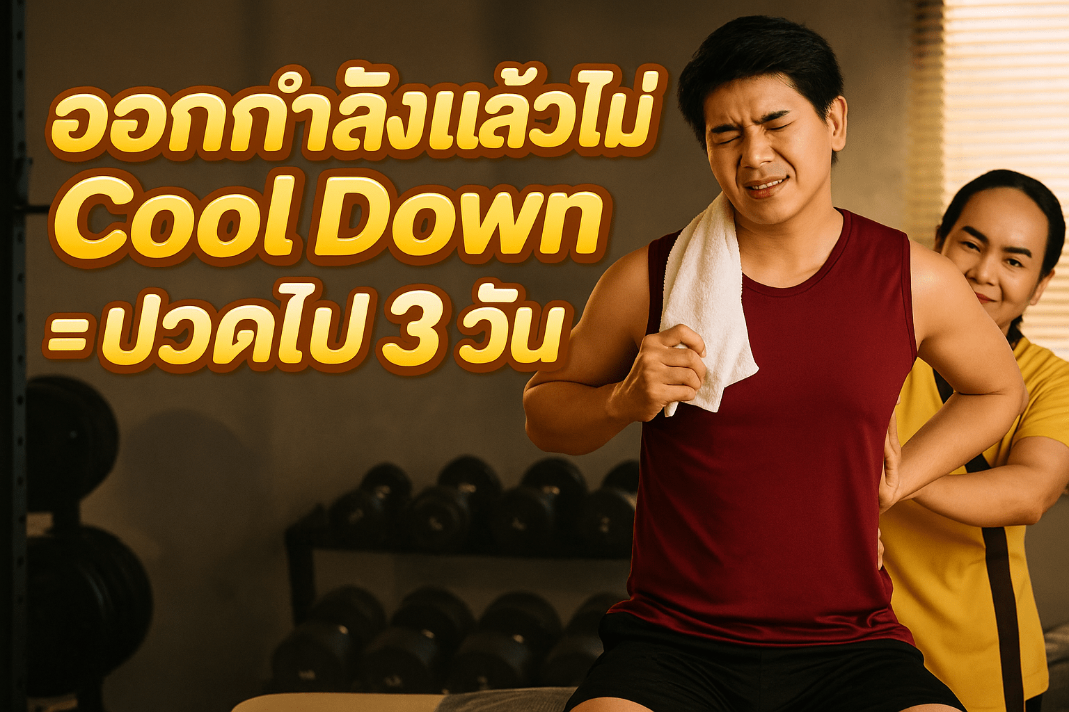 ออกกำลังแล้วไม่ Cool Down = ปวดไป 3 วัน นวดนอกสถานที่ พรธิสาร